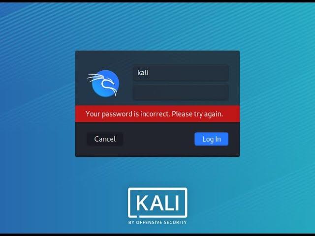 Kali Linux - reset root password | bypass kali login screen password