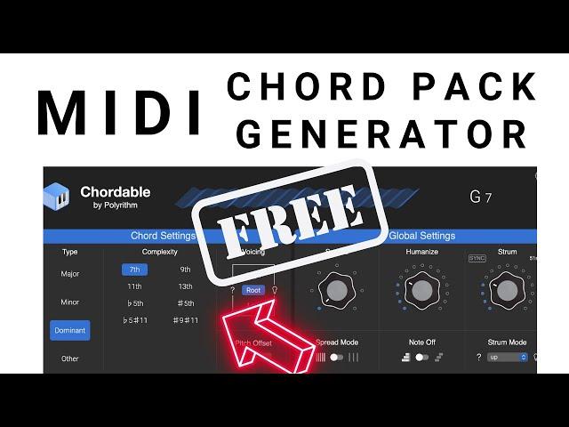 FREE MIDI Pack Generator | Songwriting Tool 4 MAC iOS Logic Pro 11 Ableton, FL Studio, Reaper