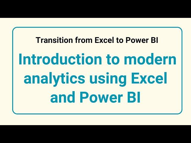 Transition from Excel to Power BI: Mastering Modern Data Analytics online | Koenig Solutions