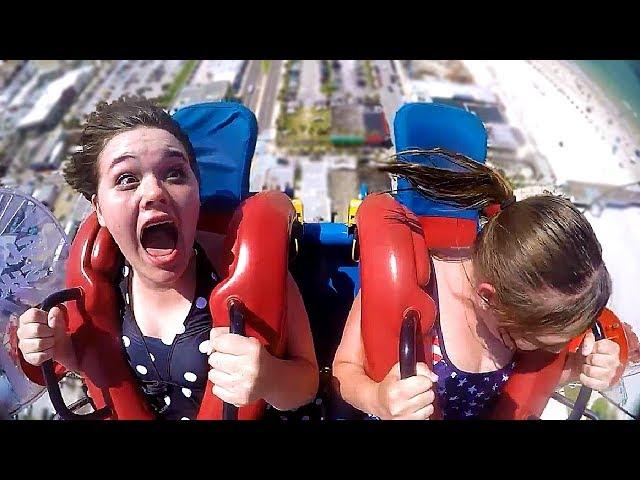 Girls Freaking Out #2 | Funny Slingshot Ride Compilation