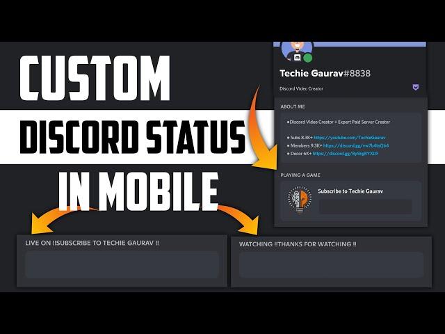 How to Set Custom Status on Mobile Discord | Techie Gaurav