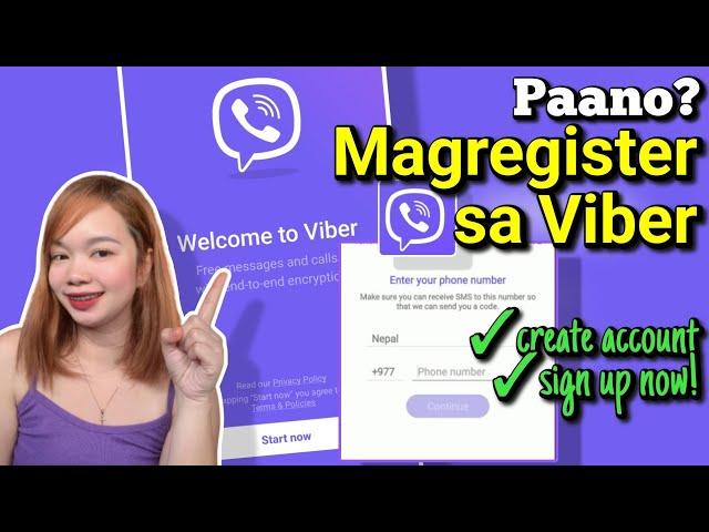 PAANO GUMAWA NG VIBER ACCOUNT | SIGN UP & REGISTER | Riencyll Cabile