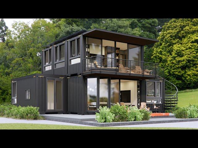 Shipping Container House | Modern 2-Story Container House With The Best View From The 2nd Floor