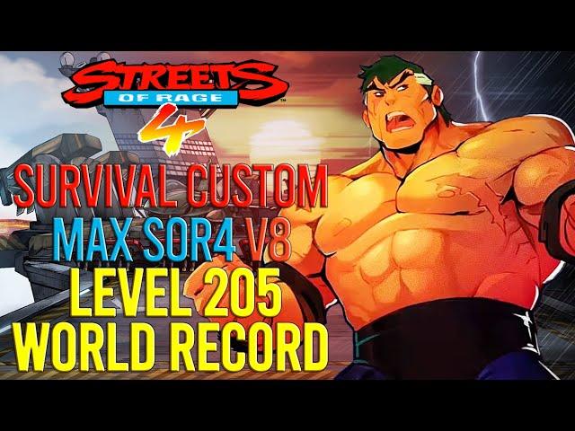 Streets Of Rage 4 - Max SOR4 Survival Custom Random World Record V8 (Level 205)