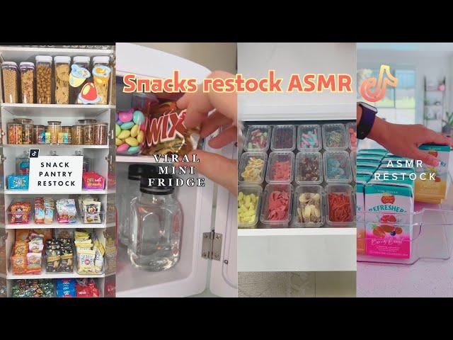 Snacks restock || organizing and restocking ASMR || Tiktok compilation 