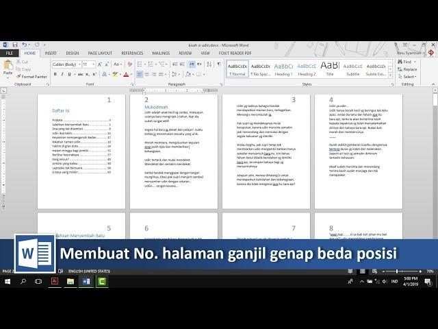 How to make an odd-numbered page numbers different position in word | tutorial89