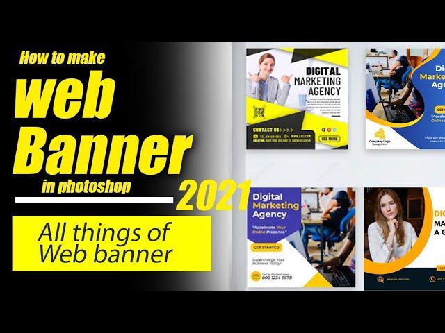 How to Design Web Banner in Photoshop | Animated Web Banners | Banner Animation  | Web Banner Design