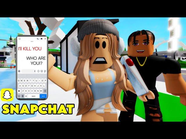 THE CREEPY STALKER HAS A CRUSH ON ME ON SNAPCHAT!| ROBLOX BROOKHAVEN (CoxoSparkle)