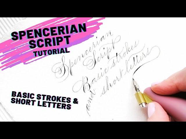 Learning SPENCERIAN SCRIPT / Tutorial / Basic strokes and short letters