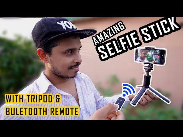 Budget BLUETOOTH SELFIE STICK Tripod under $20 (Rs. 1400) - !! high quality selfie stick !!