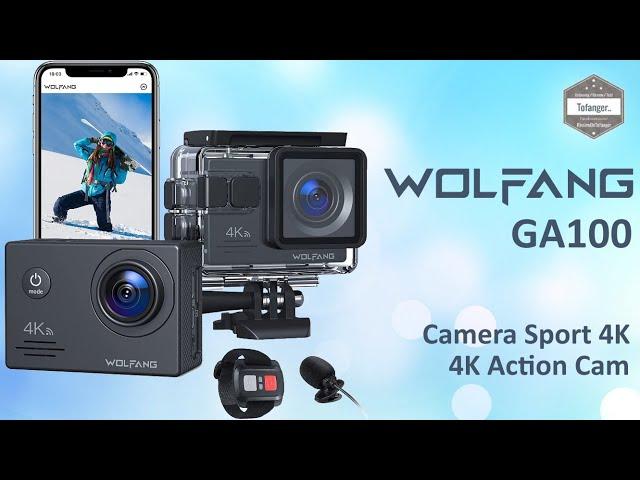 WOLFANG GA100 4K 30FPS - 20MP Action cam - App LIVE DV - Wifi - Microphone - Remote - Unboxing