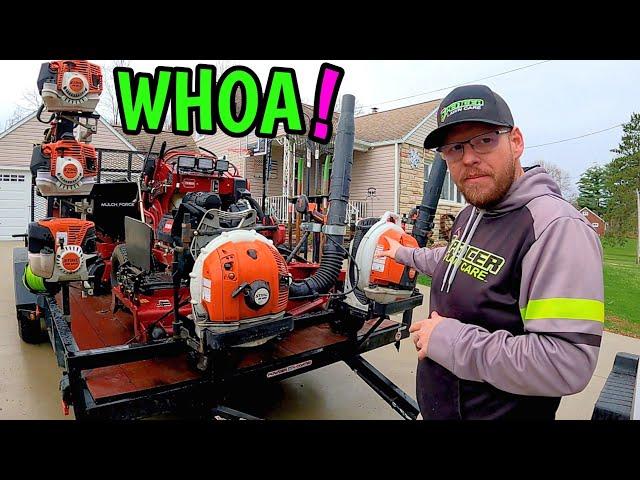 LAWN CARE TRAILER SETUP 2022 | THIS IS OUR BEST SETUP EVER!