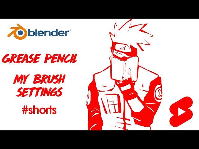 Grease Pencil my brush settings | Blender 3.0 #shorts