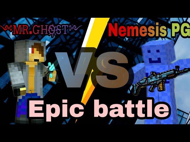 Pixel gun 3d. Nemesis PG VS ༺ᎷᎡ.ᏳᎻᏫ҉ᎦᎢ༻. Epic battle!