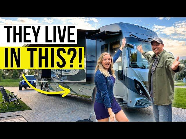 Couple LIVES in this LUXURY MOTORHOME (Full RV Tour) 2023 American Coach Dream 45A