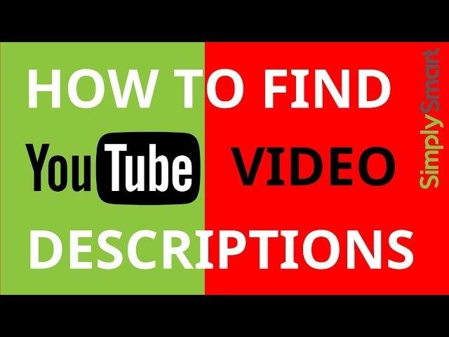 How to Find the Video Description of a YouTube Video and Comment