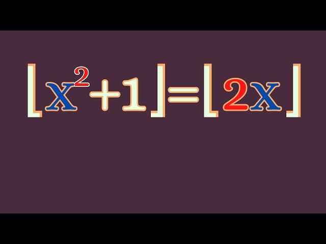 A quadratic floor equation.