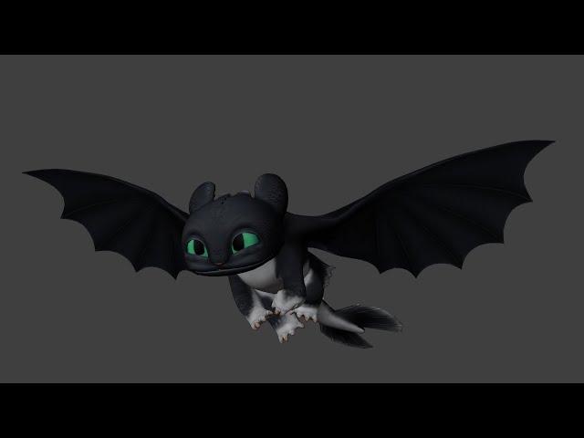 Ruffrunner Nightlight Animations (HTTYD) - Blender Animation