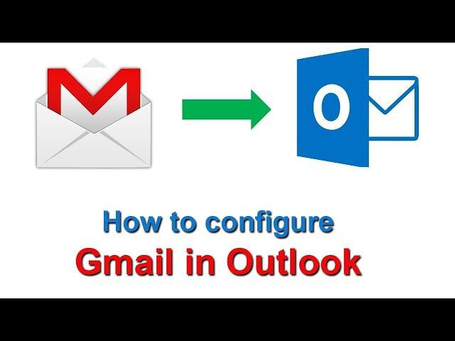 How to configure Gmail in Outlook in Hindi |  Gmail imap server settings for outlook 2019