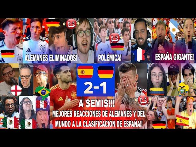 MEJORES REACCIONES DE ALEMANES Y DEL MUNDO AL ESPAÑA 2-1 ALEMANIA CON GOL DE MERINO Y PÓLEMICA