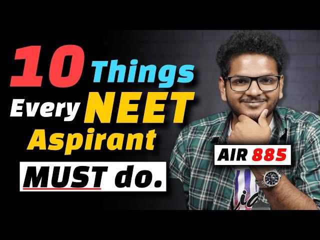 10 Things ALL Successful NEET Aspirants Do | Anuj Pachhel