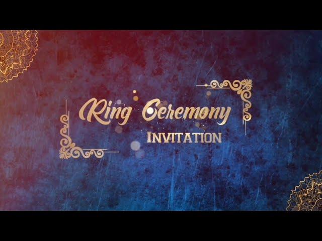 Engagement Invitation Video Card || Ring Ceremony Invitation.