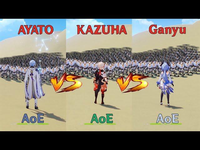 Ganyu vs Ayato vs Kazuha! Who is the best? BURST COMPARISON!