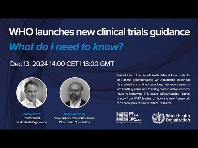 WHO launches new clinical trials guidance – What do I need to know?