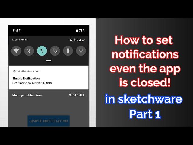App Closed Notification Sketchware || Real Time Notifications with Background Service Part 1