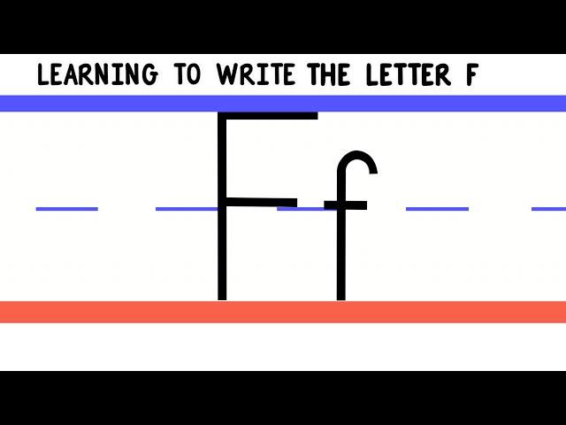 Write the Letter F - ABC Writing for Kids - Alphabet Handwriting by 123ABCtv