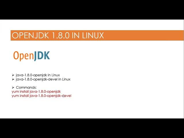 OpenJdk 1 8 0 Installation in Linux or RHEL 7