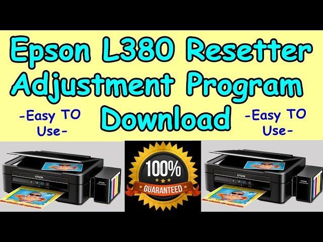 Epson L380 Reset | Epson L380 Adjustment Program