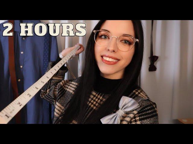 ASMR for Men (2 Hours) | Suit Fitting, Barbershop Haircut, Measuring (COMPILATION)