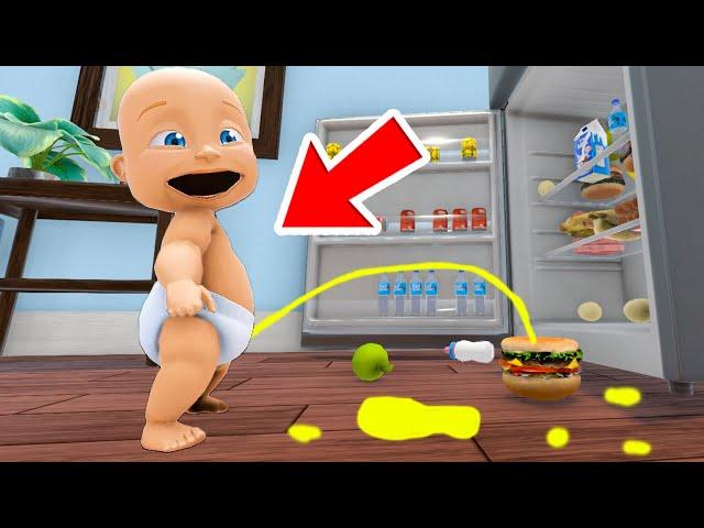 Baby PEES and POOPS on FOOD! (Who's Your Daddy!)