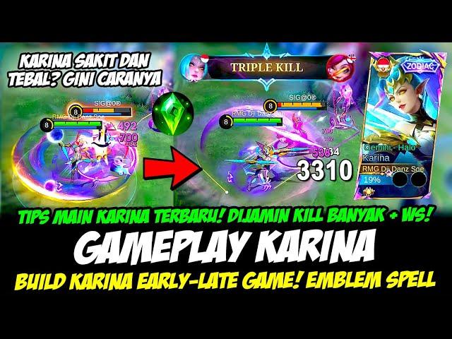 TIPS MAIN KARINA TERBARU + TRUE DAMAGE KARINA RIBUAN++BUILD KARINA TERSAKIT 2024GAMEPLAY KARINA