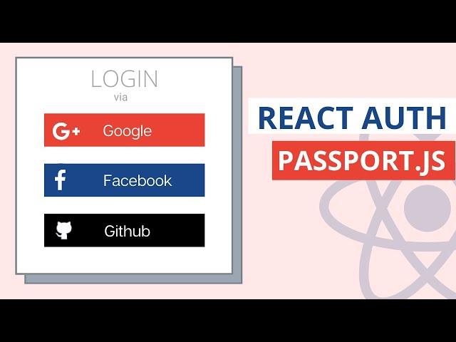 React Social Login with Passport.js | React oAuth w/ Google, Facebook, Github