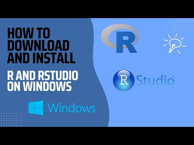 How to download and install R and Rstudio on Windows 10/11 | Rstudio | Free tutorials