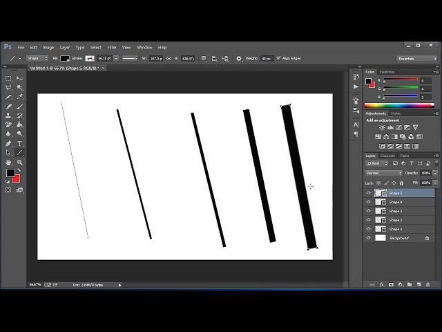 How to Set Line Thickness in Photoshop