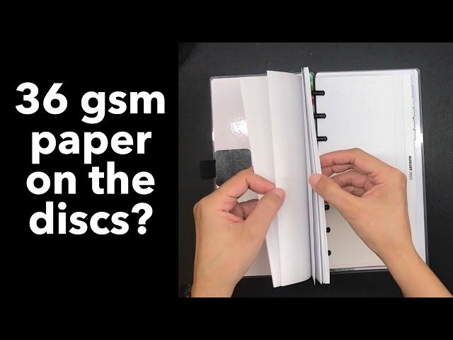 36 gsm paper on the discbound? An experiment