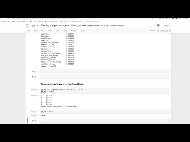 Finding the Percentage of Missing Values in each Column of a Pandas DataFrame