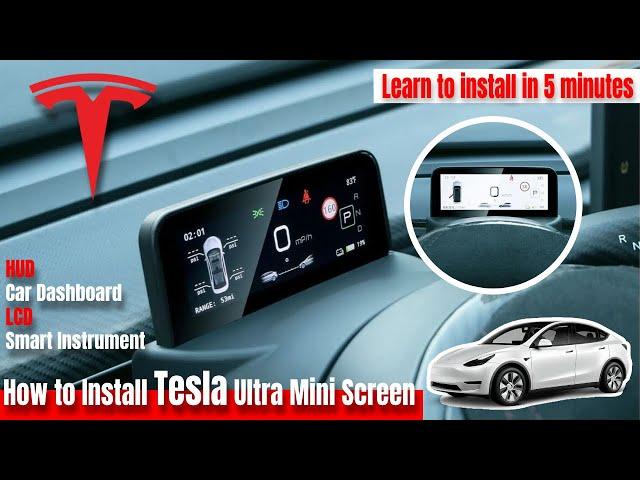 How to install the Tesla Model 3/Y Ultra Mini Screen Display in 3 minutes