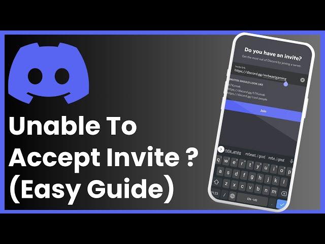 Unable to Accept Invite Discord !