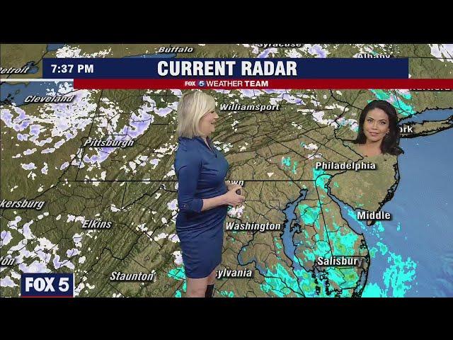 DC news anchor crashes meteorologist's weather report in hilarious moment in front of green screen