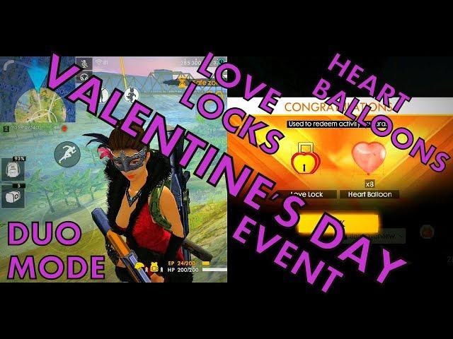 Garena Free Fire - Valentine's Event 2019 - Love Locks & Heart Balloons!!!!