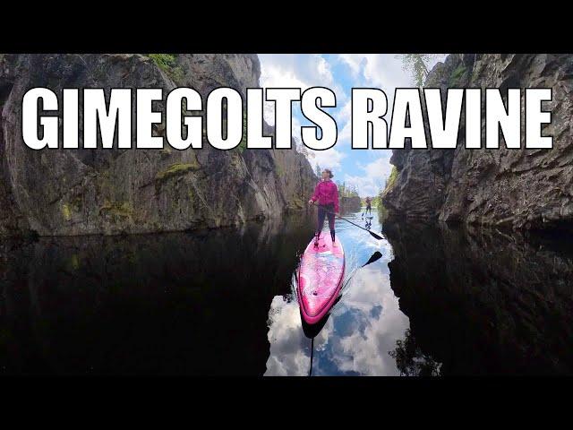 Paddling Gimegolts Canyon in Sweden! Epic SUP Paddle Board Hiking Ravine Adventure / Hike Starboard