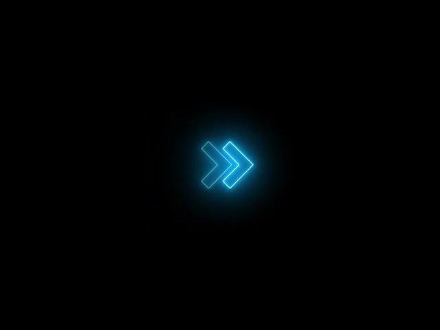 Pointing Blue Neon Arrow Green Screen Overlay Motion Graphics 4K 30fps Copyright Free