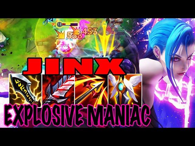 WILD RIFT JINX ADC GAMEPLAY | EXPLOSIVE MANIAC - JINX BUILD RUNES