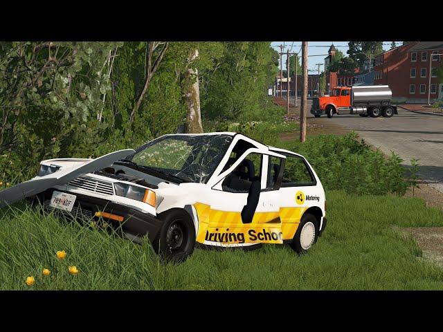 Student Driver Fails & Crashes 10 | BeamNG.drive