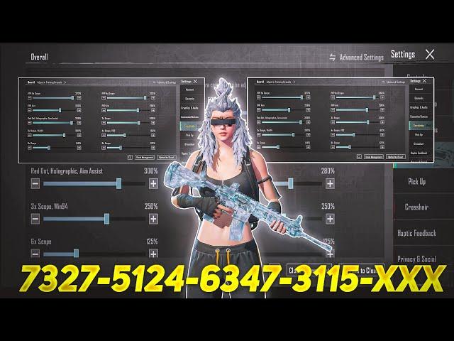 New Update 3.2Best Sensitivity Code + Control Settings Pubg Mobile/Bgmi Sensitivity Settings 2024