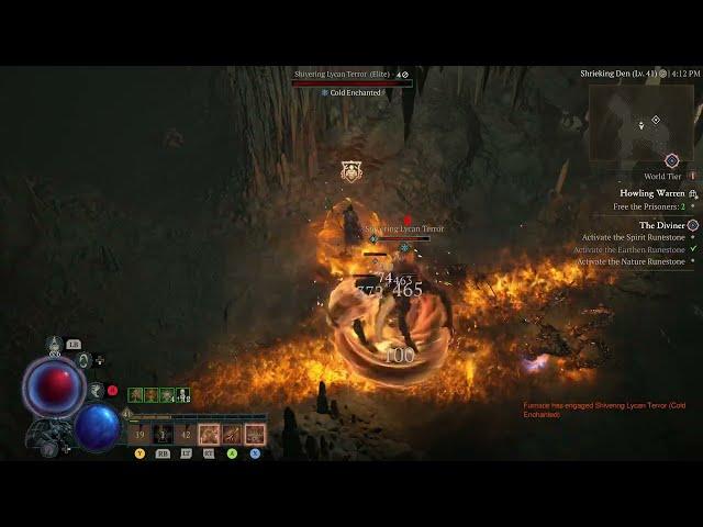 Diablo 4 Dungeon - Howling Warren - Xbox Series X gameplay